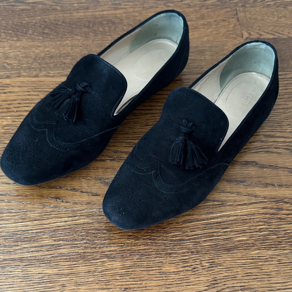 Black Suede Tassel Loafers J.Crew